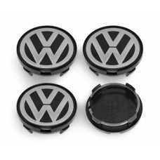 Капачки джанта VW черни с хром ф63 мм – комплект 4 бр. Капачки джанта VW черни с хром ф63 мм – комплект 4 бр.